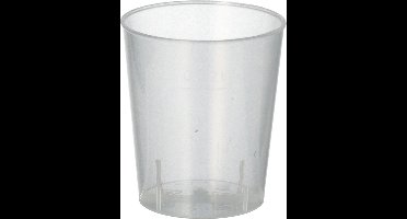 Borrelglazen herbruikbaar, PP 2cl Ø 3,7 x 4,2 cm transparant 200 stuks onbreekbaar.