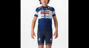 Castelli Soudal Quick-step 2023 Korte Mouw Wielertrui Blauw 4 Years Kinderen