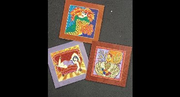 kaarten Marlies van Wezel - Assorti totaal 6 stuks 16 x 16 cm