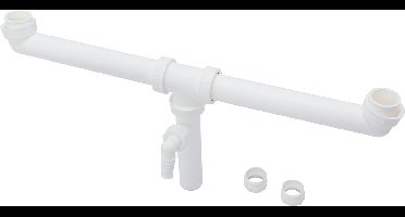 Sanivesk 1189021 Duploafvoer Gelijk 6/4x40mm Wit