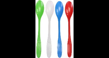 Sorbetlepels herbruikbaar "Circulware", PP 17,5 cm verschillende kleuren (100 stuks)