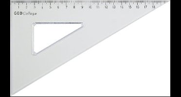 Driehoek Aristo 23620 200mm 30/60graden transparant | 10 stuks