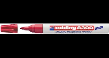 Viltstift edding 8300 industrie rond 1-3mm rood | 100 stuks