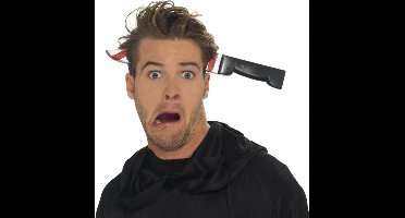 Smiffys Horror Diadeem - mes door hoofd - voor volwassenen - Halloween verkleedaccessoire