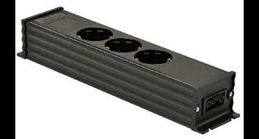 Martin Kaiser Tafelcontactdoos 3V + AC166 - monteerbaar - Zwart