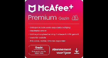 McAfee+ Premium - Familie - Onbeperkt Aantal Apparaten - 1 Jaar - NL - Download
