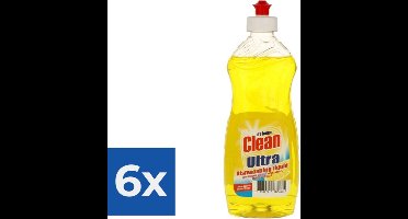At Home Clean Ultra Afwasmiddel Lemon 500 ml - Voordeelverpakking 6 stuks