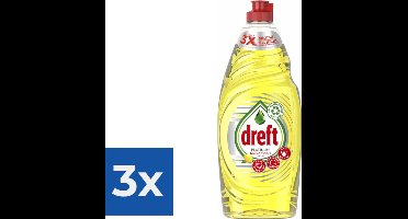 Dreft Platinum Quickwash Afwasmiddel Citroen 625 ml - Voordeelverpakking 3 stuks