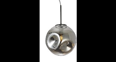 Leitmotiv Hanglamp Blown Glass - Rond Gun Metal - Ø30cm - Scandinavisch - Hanglampen Eetkamer, Slaapkamer, Woonkamer