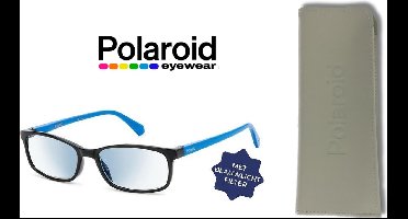 Leesbril Polaroid met blauwlichtfilter PLD0035-Zwart/Blauw-+2.00