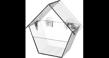 Best for Birds - Vogel Raam Voedersilo - Transparant - 15 cm