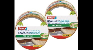 Tesa dubbelzijdig tapijttape - 4x stuks - rol 5 meter - Pro Nature - Duurzaam klusmateriaal - Huishoudartikelen - Tapijttape - Dubbelzijdig tape