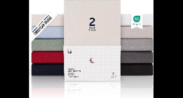 Blumtal Hoeslaken Premium Jersey - 160 x 200 cm - tot 25 cm Matrashoogte - Ivoor - 100% Katoen - Set van 2