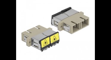 Optische vezelkoppeling met laserbescherming Flip SC Duplex Vrouw tot SC Duplex vrouwelijke multi-mode beige