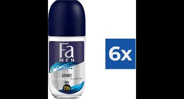 Fa Sport Energizing Fresh Deodorant Roll On 50ml - Voordeelverpakking 6 stuks