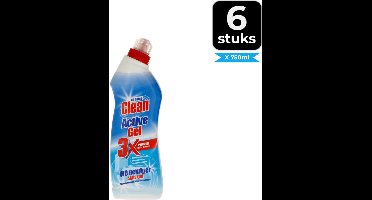 At Home Clean Toiletreiniger - Active Gel 750 ml - Voordeelverpakking 6 stuks