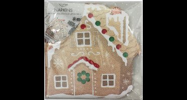 Gingerbread Huisjes - 16 stuks- Servetten - Ginger Ray