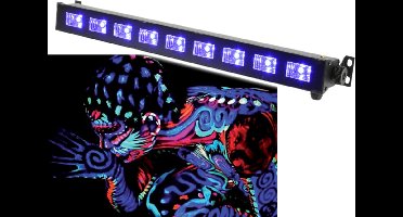 Qtx UVB-9 blacklight ultraviolet LED bar 9x 3W UV leds