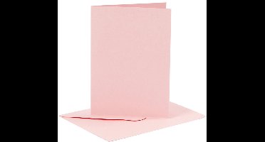 CC Kaarten & Enveloppen 10,5x15 cm Lichtroze 6 stuks