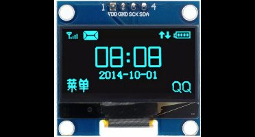 Oled 1.3inch IIC 128x64 Display 4Pin Blauw op zwart