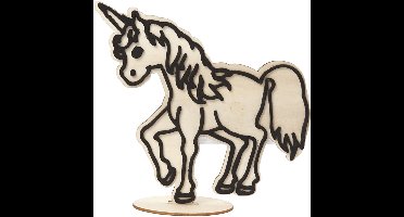CC Houten Figuur Unicorn 19 cm