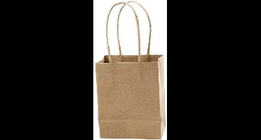 Creotime Papieren Zakken 12 X 7 X 17 Cm 10 Stuks Bruin