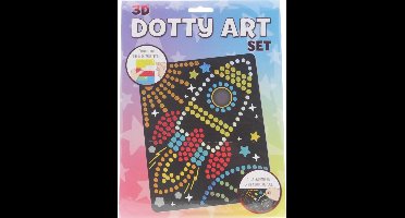 "Wins holland 3D Dotty art ""Raket"" - Knutselset voor stippenkunst"