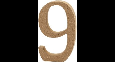 CC MDF Cijfer 9 13 cm