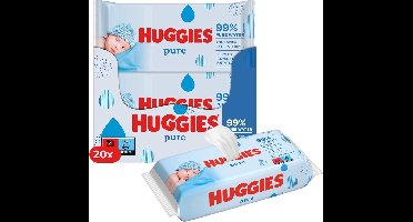 Huggies - Pure - Billendoekjes - 1120 babydoekjes - 20 x 56