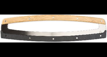 Solo Stove Pi Pizza Rocker Snijder | Multifunctioneel pizzames, moeiteloos snijden van pizza en kruiden, roestvrijstalen pizzasnijder met bamboe handgrepen, lengte: 47,6 cm