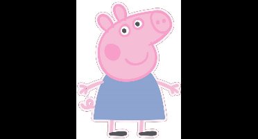 Peppa Pig - Velours - Sierkussen - Kussen - Gevuld - 23x34cm.