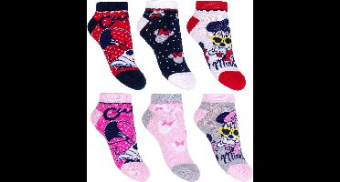 6 pack minnie mouse enkel sokken Maat 23/26