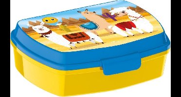 Lunchbox Lama 15 X 10 X 6 Cm Geel