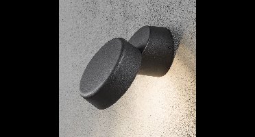 Konstsmide 7527 - Wandlamp - Vicenza PowerLED 230V neerwaarts 17.5cm - 1x 4W - warmwit 3000K - matzwart