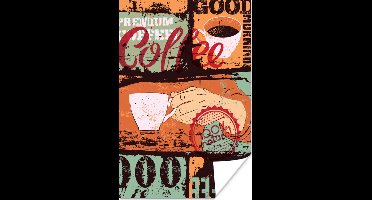 Poster Koffie - Retro - Collage - 20x30 cm