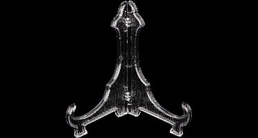 Sier schoteltjes standaard/houder transparant voor Goebel/Rosina Wachtmeister schoteltjes