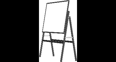 IVOL Whiteboard op Statief 150x90 cm Zwart - Magnetisch - In hoogte verstelbaar schrijfoppervlak - Inklapbaar