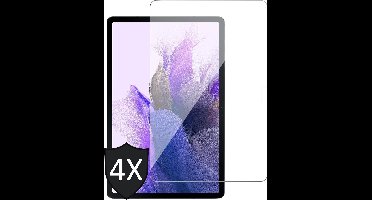 Screenprotector geschikt voor Samsung Galaxy Tab S7 Plus - Screen Protector Glas - 4 Stuks