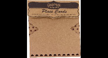 Pak met 10 plaatskaarten Gingerray Vintage Kraft