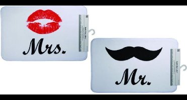 Set badmatten Mr en Mrs.