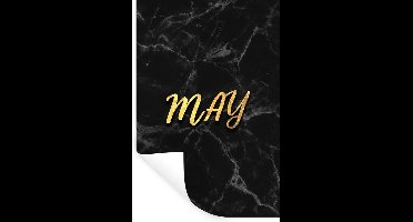 Muurstickers - Sticker Folie - Quote - Kalender - Mei - Goud - 20x30 cm - Plakfolie - Muurstickers Kinderkamer - Zelfklevend Behang - Zelfklevend behangpapier - Stickerfolie