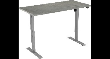 OrangeLabel Euroseats Z1 Desk Zit/Sta. Onderstel kleur grijs / blad Oxyd in de maat 120x80. Elektrisch in hoogte verstelbaar