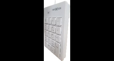 USB Numeriek Toetsenbord - Cijfertoetsenbord - Slank Design - Geschikt voor o.a. PC, Laptop, Notebook, Desktop - Wit