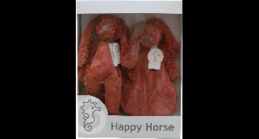 Happy Horse Geschenkverpakking Konijn Richie Rusty Knuffel no. 1 - 28 cm / Knuffeldoekje - 33 cm - Kraamcadeau