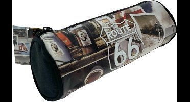 Route 66 schooletui pennenzak tekenetui - 24 x 8 cm