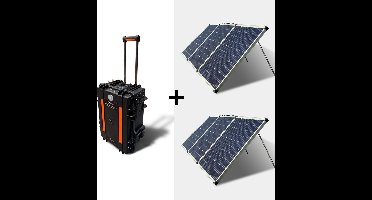Mobisun Portable power generator 3000Wh + 2x opvouwbaar 300W zonnepaneel bundel