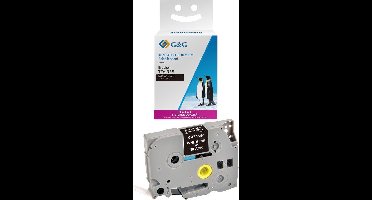 Labeltape G&G BB-B-G-335 Compatibel vervangt Brother TZe-335 Tapekleur: Zwart Tekstkleur: Wit 12 mm 8 m