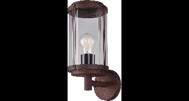 LED Tuinverlichting - Wandlamp - Buitenlamp - Torna Taniron - E27 Fitting - Spatwaterdicht IP44 - Roestkleur - Aluminium