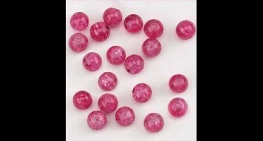 Sparkle glass beads, 8mm, Fuchsia, 20pcs
