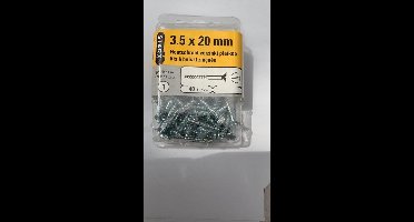 Starx Houtschroef verzinkt platkop 3.5x20mm prijsklasse 1